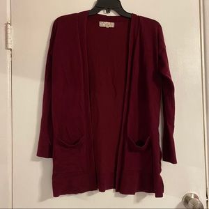Burgundy Cardigan